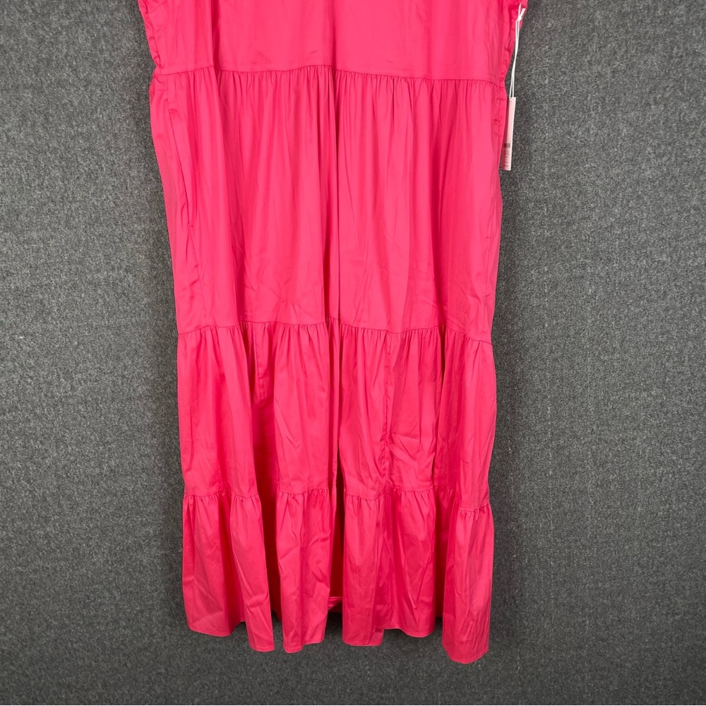 Chico's Women's Size XXL Pink Prairie Cottage Peasant Boho Maxi Tiered Dress NWT - Picture 3 of 11